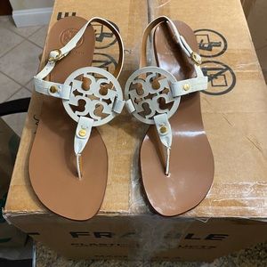 White Tory Burch Sandals- Neverworn